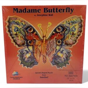 NIB SunsOut 2003 Madame Butterfly Josephine Wall 1000 Piece Special Shape Puzzle